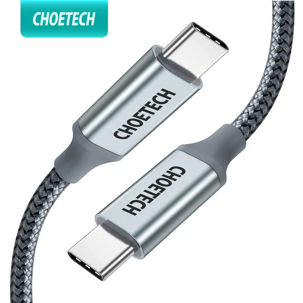 Choetech USB Type C кабель для S10 S9 Plus PD 100 Вт Кабель быстрой зарядки 4 0 шнур|Кабели