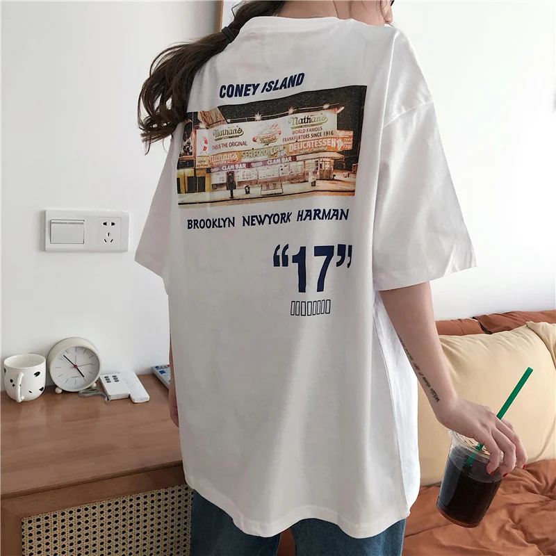 Уличная одежда в стиле хип-хоп футболки с короткими рукавами для девочек