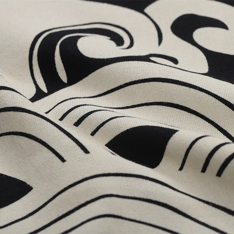 

Bebovizi Japanese Style Wave Streetwear TShirts Mens Embroidery Short Sleeve T-shirts Harajuku Hip Hop Cotton Loose Tees Shirts