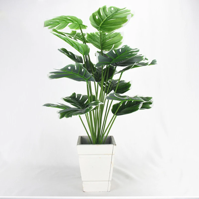 Artificial Plants Green Palm Leaves Monstera Home Garden Living Room Bedroom Balcony Decoration Tropical Plastic Fake Plant Long | Дом и сад