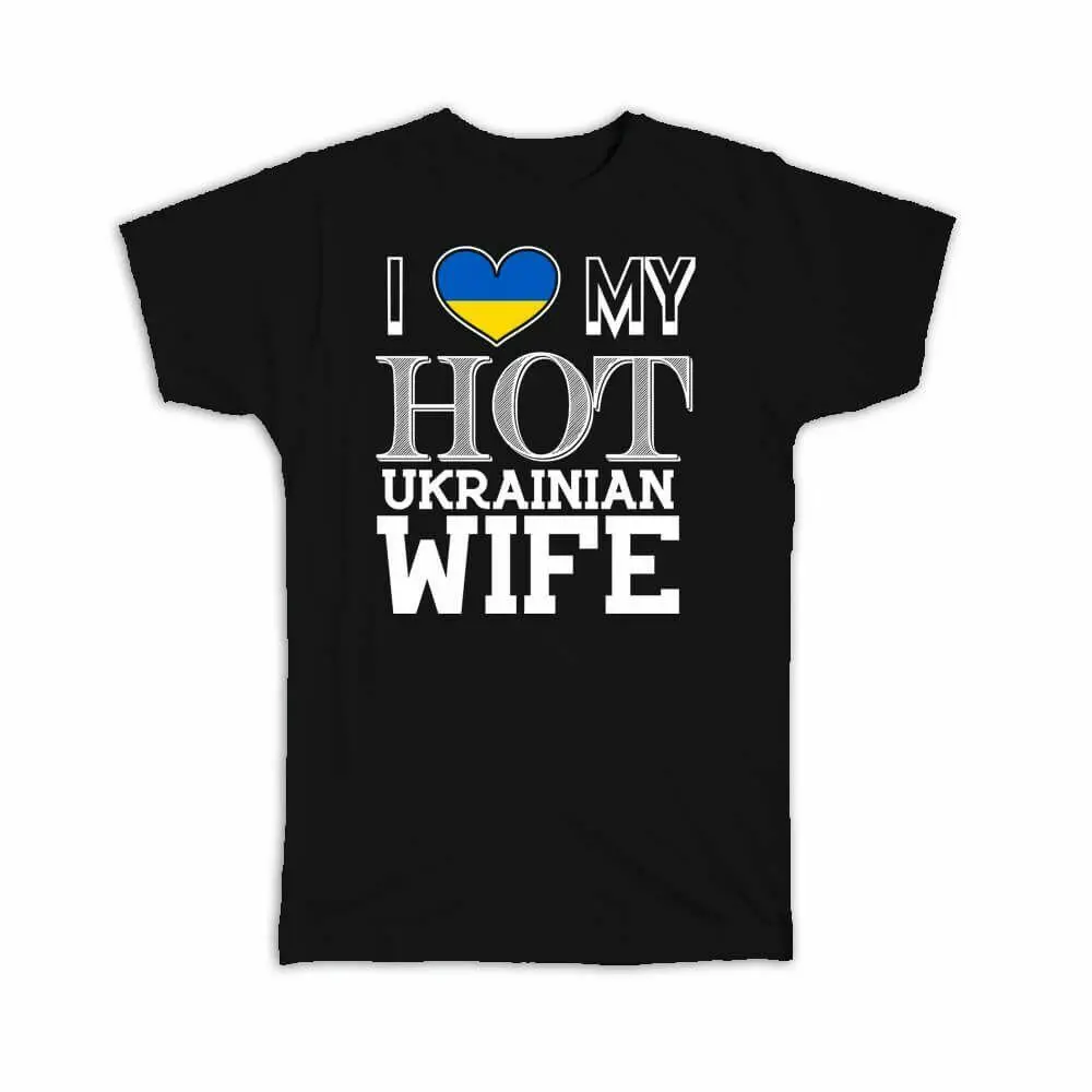 

Мужская футболка с надписью «I Love My Hot Ukrainian Woman Gift», футболка с украинским флагом, рубашки в стиле, повседневная мужская футболка Харадзюку с ...