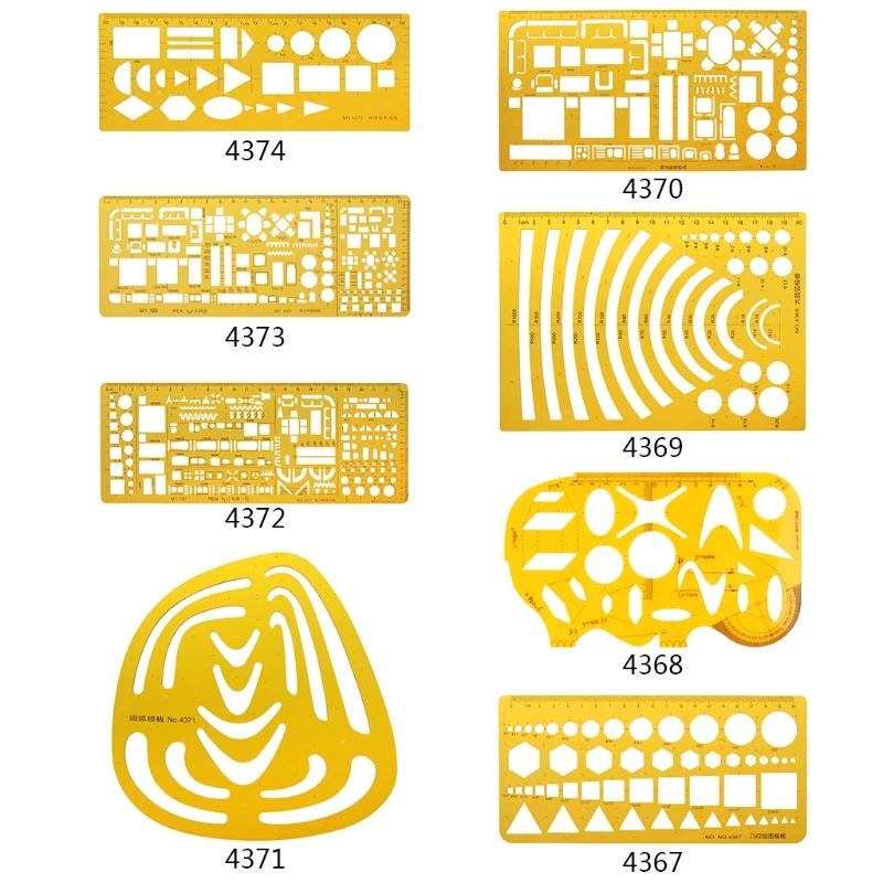 

K Resin Drawing Ruler Template Measuring Tool Stencil Student School Stationery