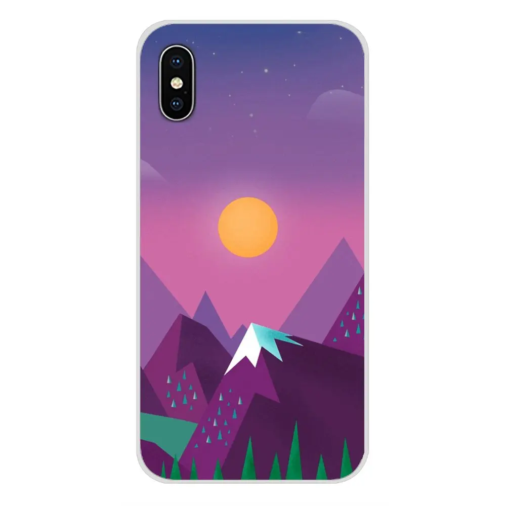 Горы Минимальный аксессуары телефон оболочки чехлы для Huawei мате честь 5X 6X 7 7A 7C 8 9