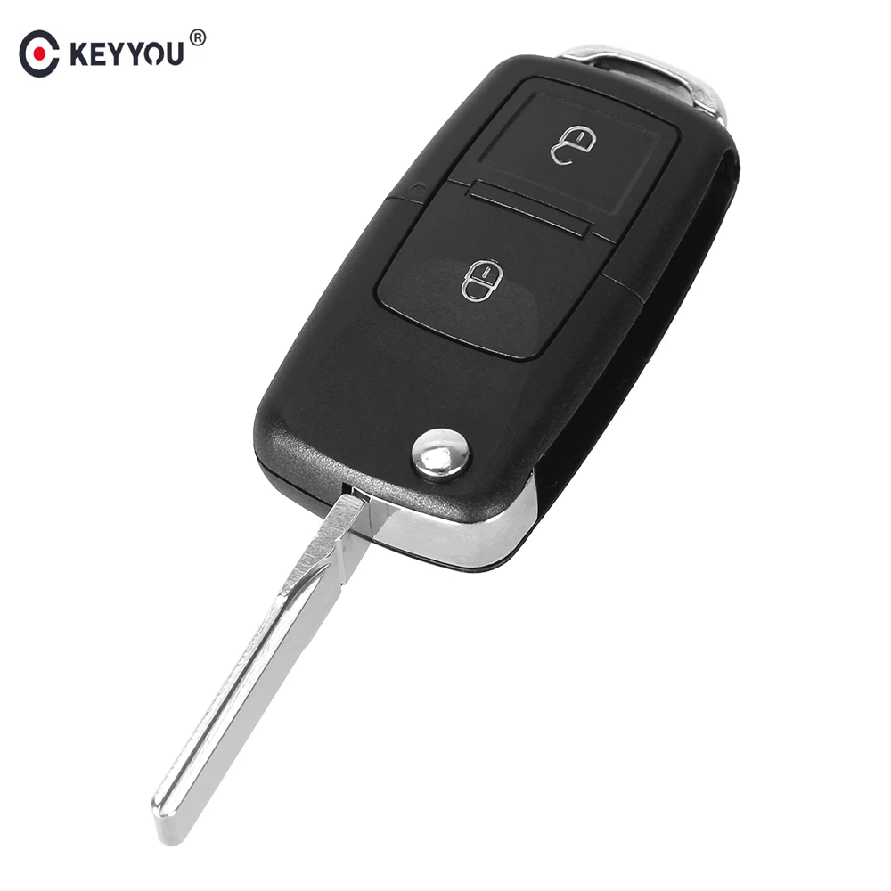 Раскладной чехол KEYYOU для автомобильного ключа пульта с 2 кнопками VW Volkswagen Golf MK4