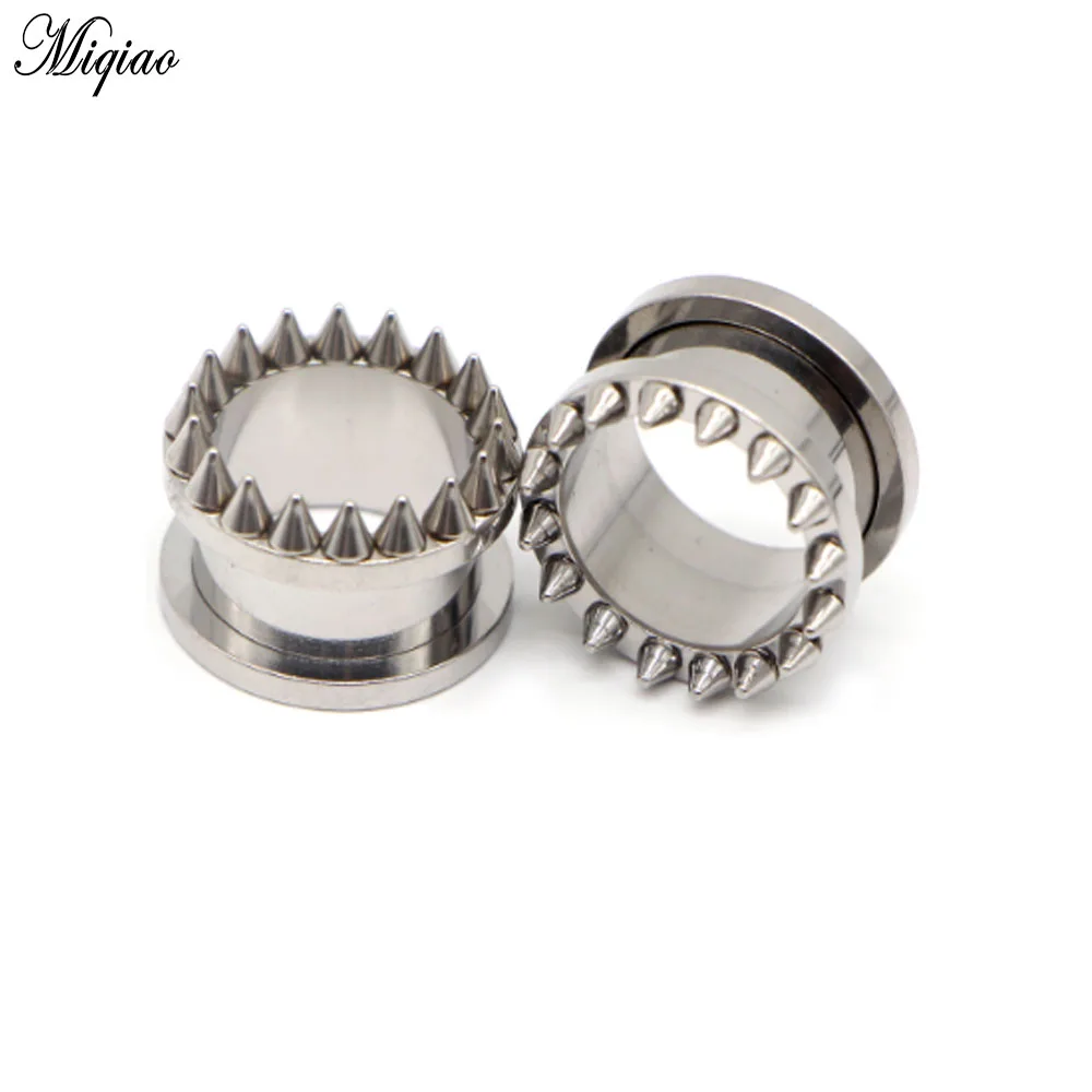 Miqiao 2pcs Ear Plugs Tunnels Screw 2g 0g 00g Earrings Gauges Kits Stretchers Taper Kit Piercings Body Jewlery | Украшения и