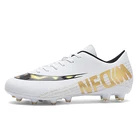 Большие размеры 47, Детская футбольная обувь с длинными шипами, уличные тренировочные футбольные бутсы, сверхлегкие нескользящие спортивные мужские футбольные бутсы