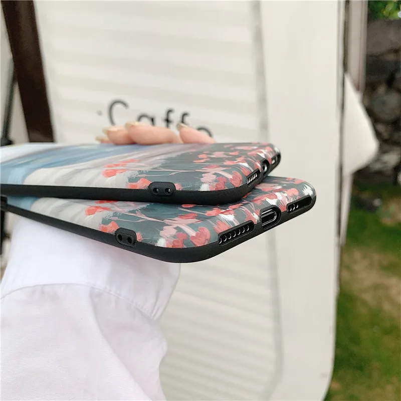 Художественный Ретро Чехол для iPhone 11 Pro Max Xr X Xs 7 7PLus 8 Plus Мягкий силиконовый