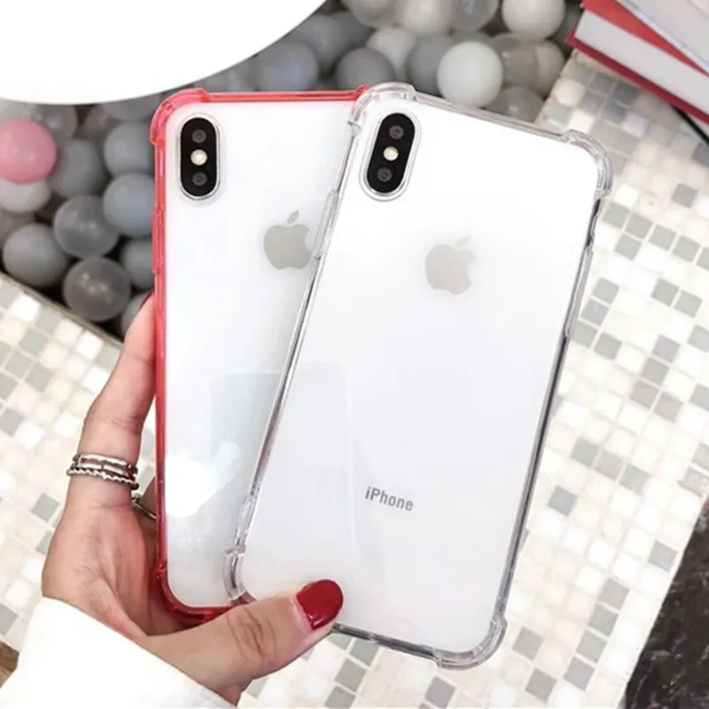 Прозрачный жесткий чехол для iPhone 8 7 6 6S Plus X 5 5S 5SE защитный прозрачный Samsung Galaxy S7 Edge S8