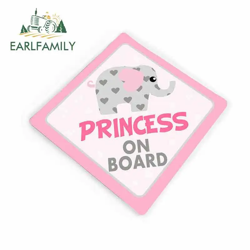EARLFAMILY 13 см x 12 Стайлинг автомобиля розовый ребенок на борту Автомобильная