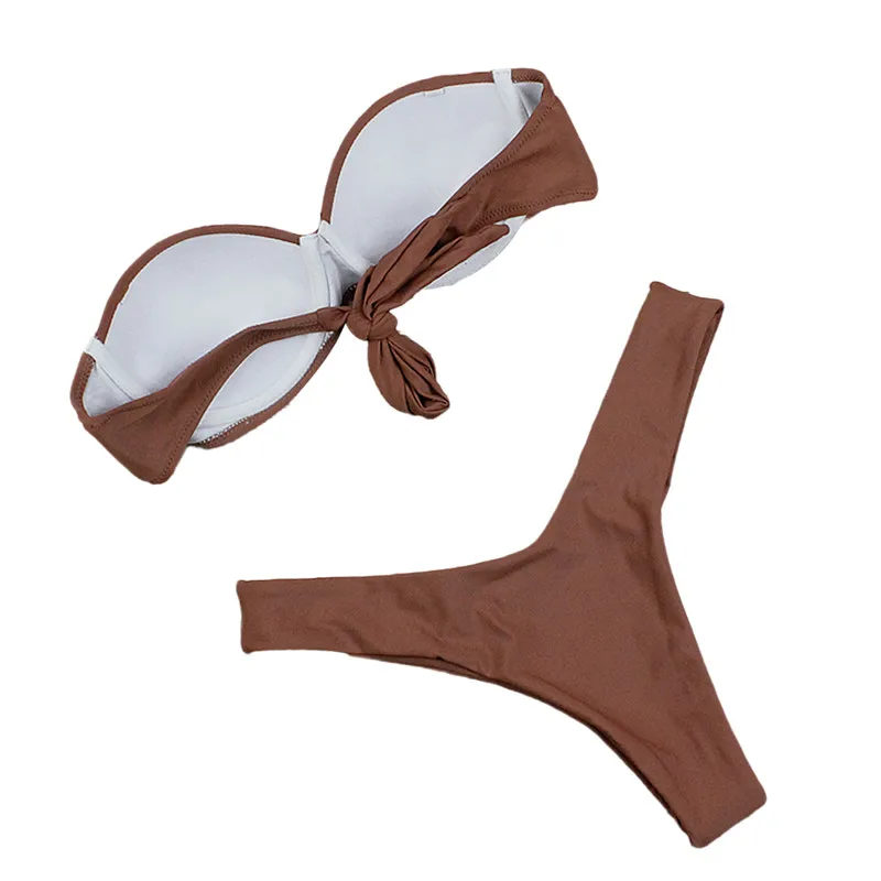 Женский раздельный купальник бикини с заниженной талией и принтом под змеиную