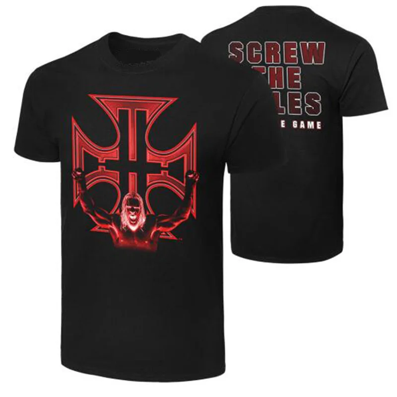 

Summer 2020 New Hot Selling Men's Fashion Punk T-shirt Wrestling Short Sleeves, Men's Fashion Print T-shirt, European Size XS~XL