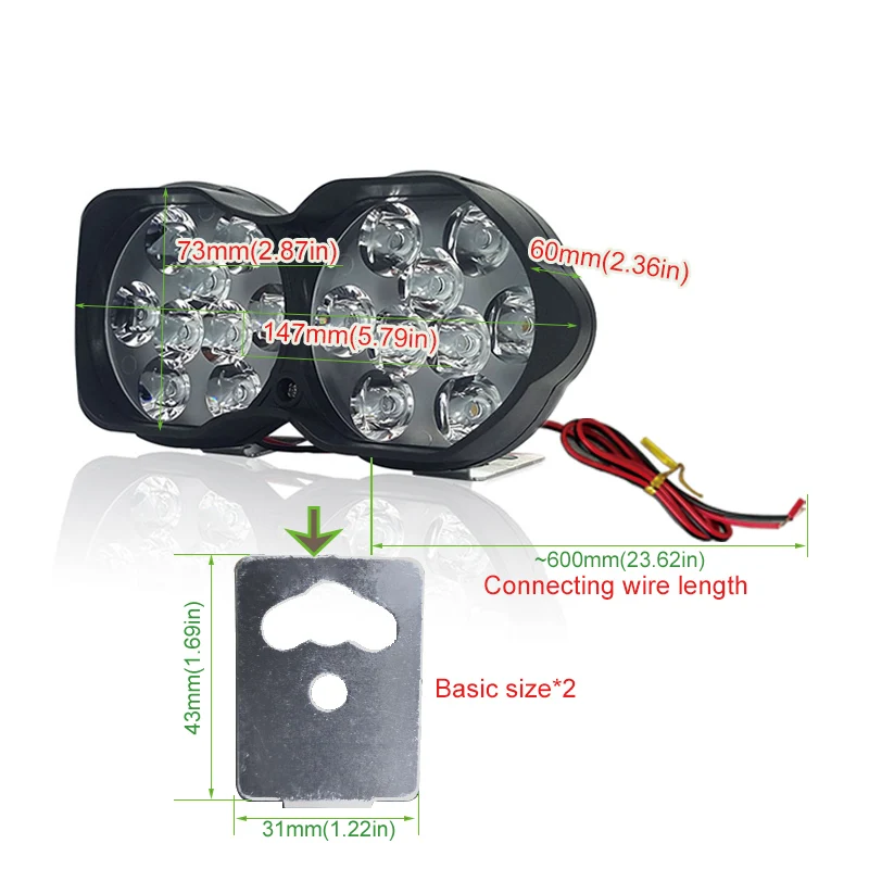 CNSUNNYLIGHT мотоциклы светодиодный ные фары 16 Вт 2000Lm Мотоциклы Скутеры