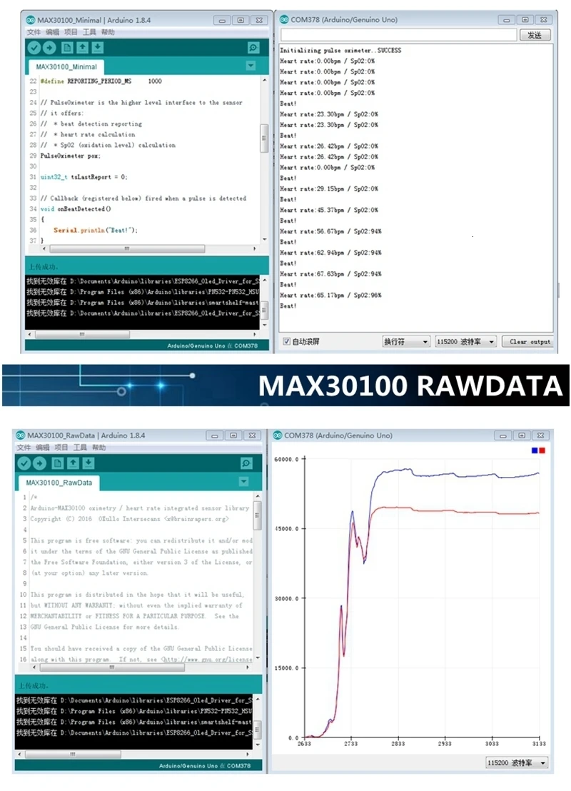 TZT MH-ET LIVE MAX30100 пульсоксиметрический сенсор модуль датчик сердечного ритма пробой ультра-низкое энергопотребление для Arduino