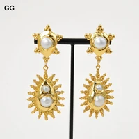 gg jewelry yellow gold plated keshi pearl earrings