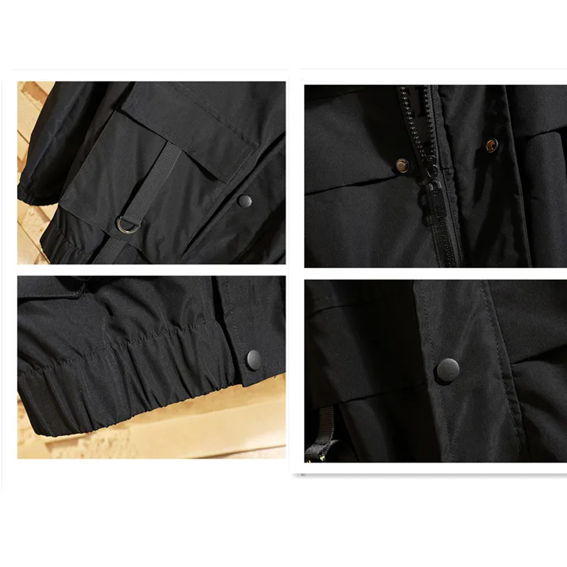 Куртка-бомбер женская с лентами и капюшоном Тонкая Повседневная ветровка в стиле