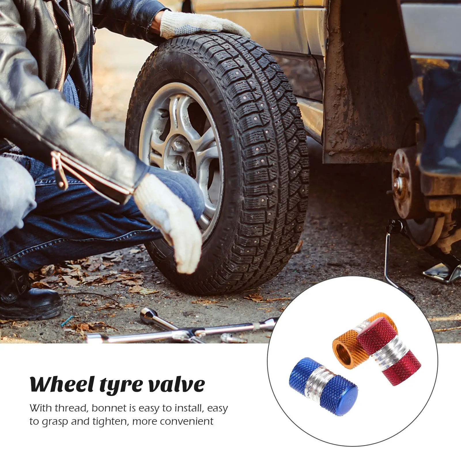 

12Pcs/Set Tire Valve Caps Wheel Outlet Dust Cover Aluminum Alloy Stem Caps Household Car Decal Accessories for Motorcycles Truck