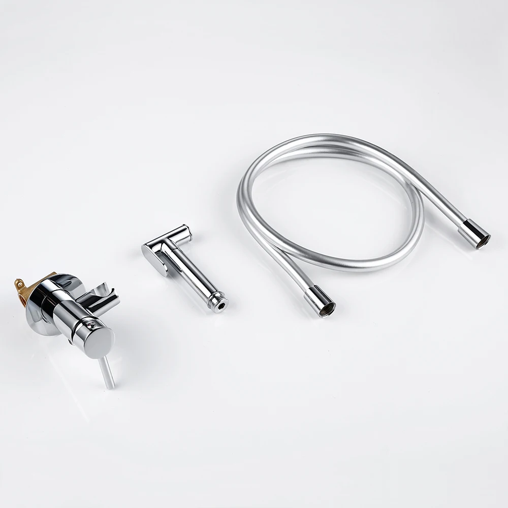 chrome plated brass hand held wall mounted hybrid hot and cold water with stand bathroom kitchen toilet faucet bidet sprayer free global shipping