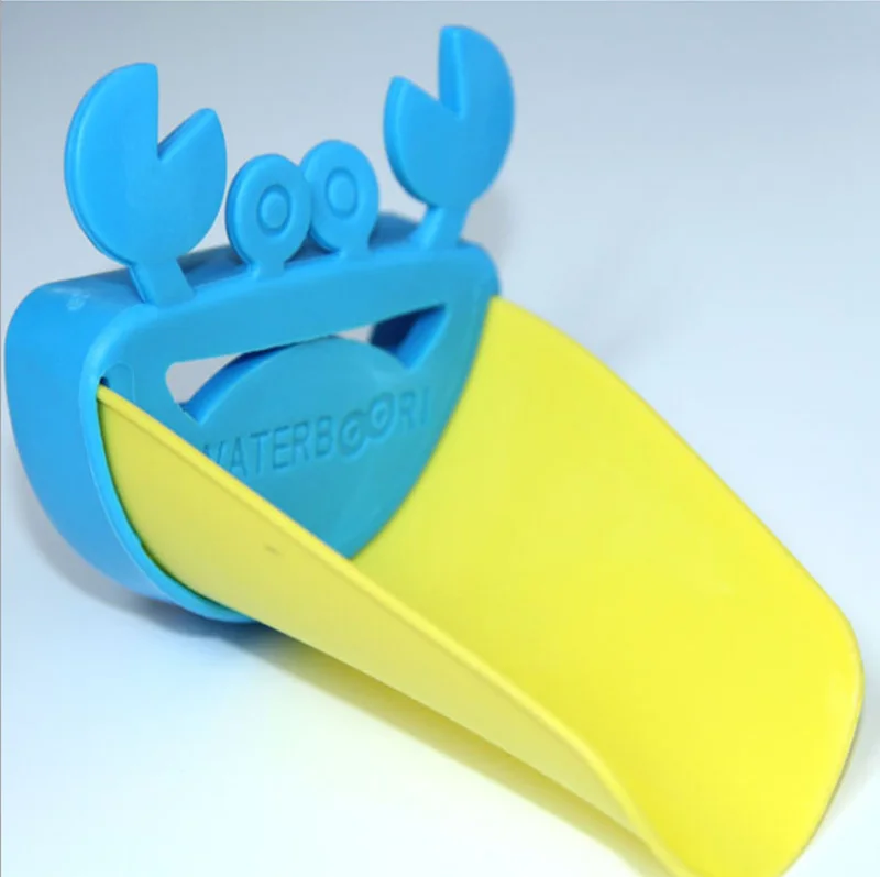 Cute Bathroom Sink Faucet Chute Extender Crab Children Kitchen Washing Hands Convenient Helper | Дом и сад