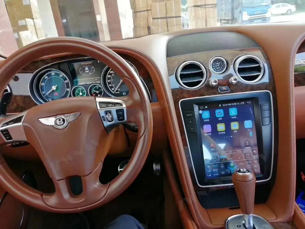 PX6 4 + 64 Tesla Style Большой экран Android 8 1 Автомобильный мультимедийный плеер для Bentley
