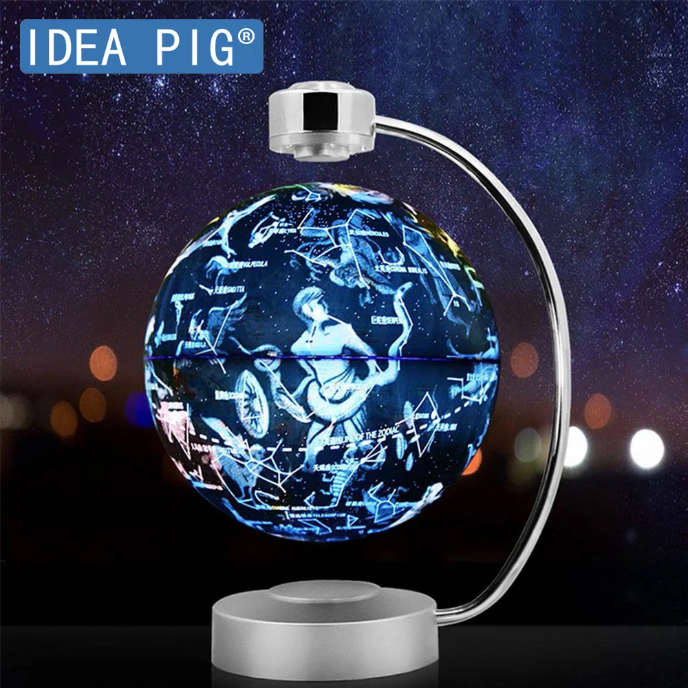 88 созвездий магнитной левитации Глобус с ночным светом плавающая карта мира