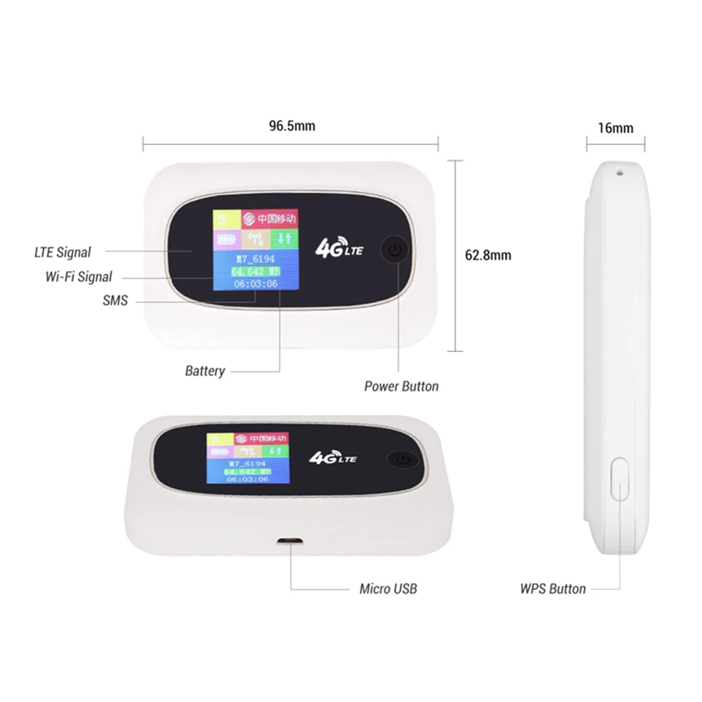 

M7 MiFi 4G LTE Mini Portable CAT4 300Mbps Wireless Router with SIM Card Slot Routers 4g router Networking for Qualcomm MDM9207