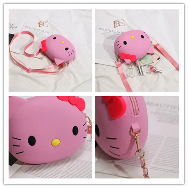 Мультфильм цепочка для кота сумки девочек в виде милого героя аниме кошка сумка