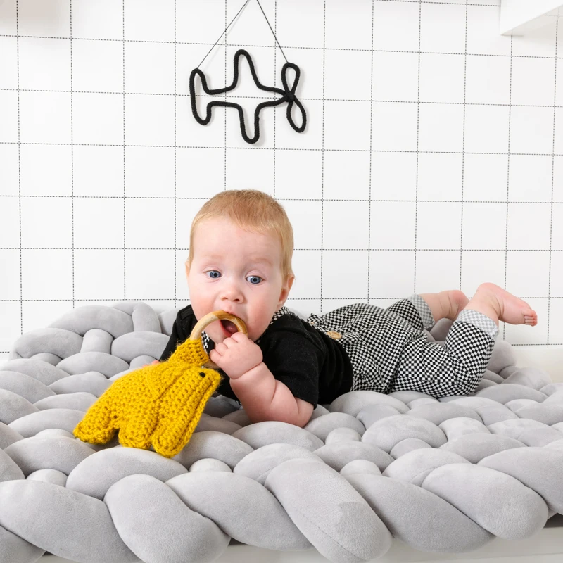 Беби бантика с плюшевой подкладкой ручной работы Мягкий хлопок квадратный ковер