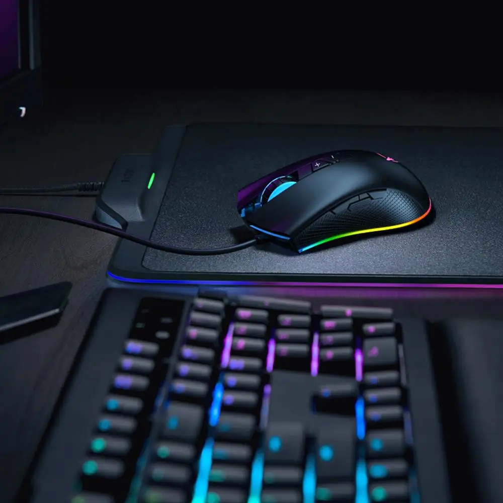 Проводная игровая мышь PICTEK PC217 RGB 8 программируемых кнопок 10000 dpi Регулируемая
