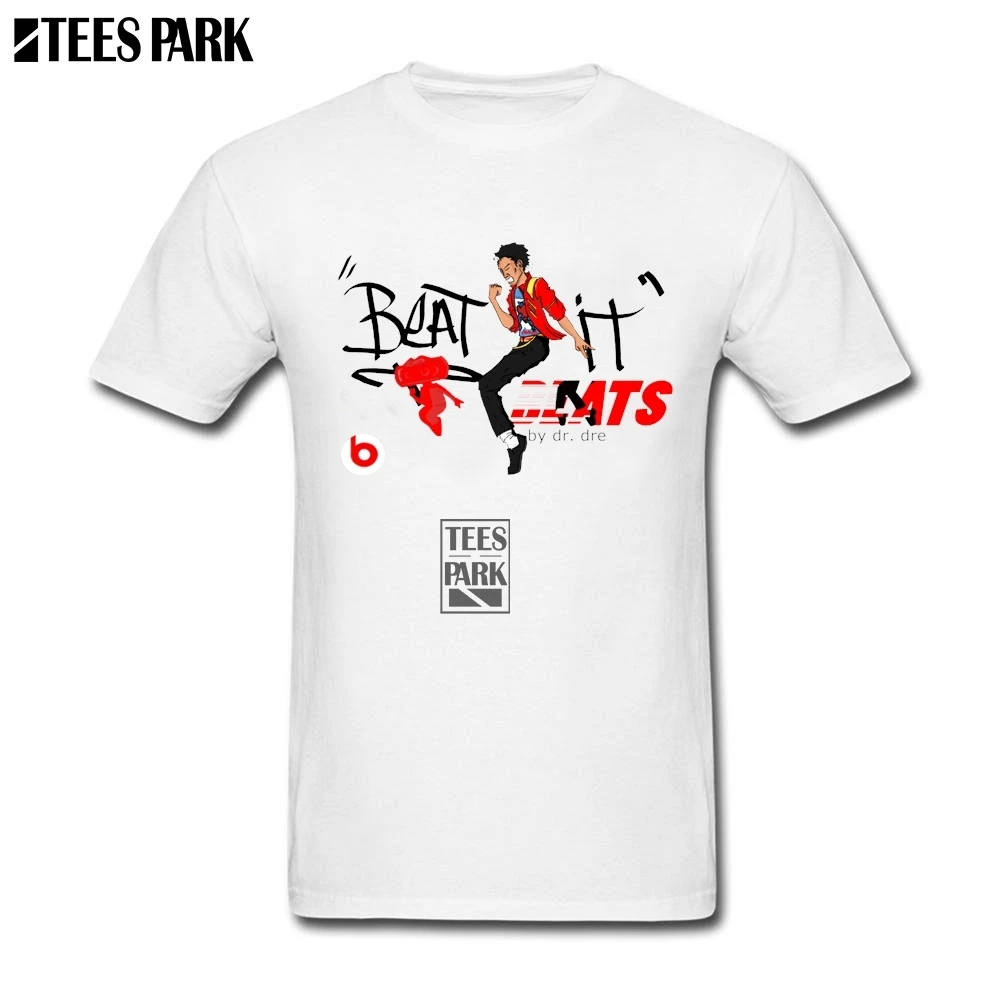 Для мужчин Майкл Джексон Beat it лучшие футболки Slim Fit короткий рукав Футболка