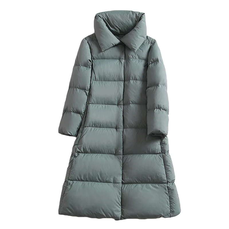 

Duck Down Jacket Women Winter 2019 Outerwear Coats Female Long Casual Light ultra thin Warm Down puffer jacket in 2021