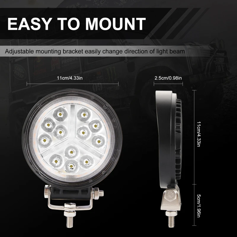 1 шт. светодиодный рабочий светильник 4 дюйма 168 Вт прожектор точечный луч