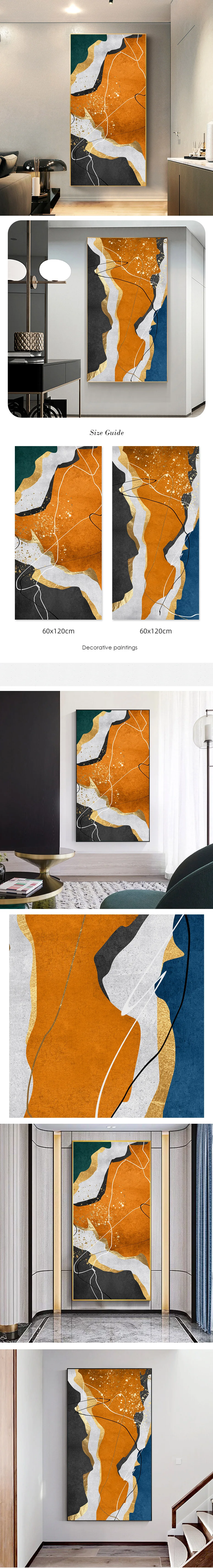 HD Pictures Canvas Paintings Poster Print Home Aisle Living Room Decor Modern Burnt Orange Gold Marble Texture Abstract Wall Art 3 H7a0fa64d450b489a982db8b3f2f1c875c