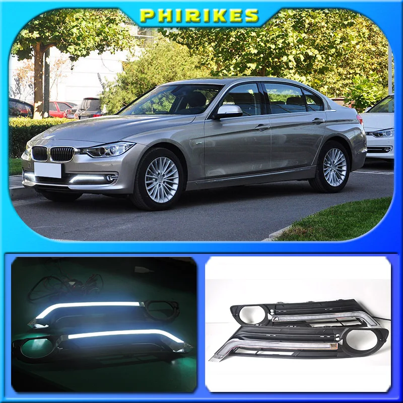 

1 Set LED DRL Daytime Running Lights Fog Driving Lamps Covers for BMW 3 series F30 F35 320 325 2013-2014