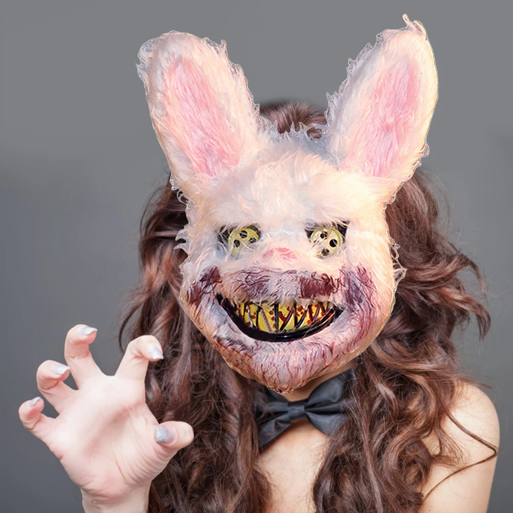 Новая маска на Хэллоуин кровавый плюшевый мишка и убийца кролик Маскарад