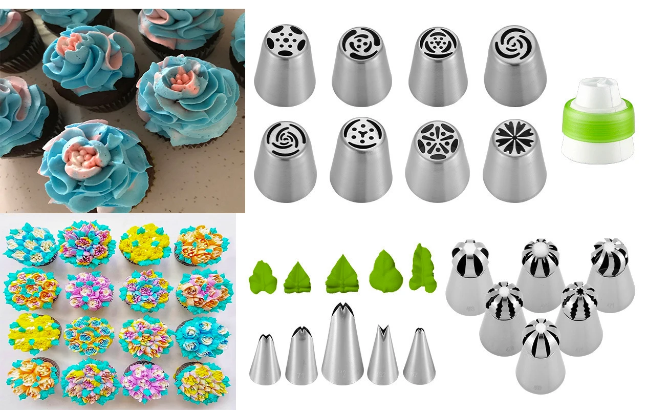 

20 шт., кондитерские насадки для крема торта, из нержавеющей стали