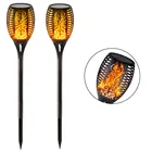 335196 светодиодная Солнечная лампа с пламенем уличный фонарь светильник s безопасный водонепроницаемый светильник мерцающий светильник s для украшения сада Автоматический на Dus