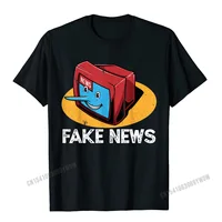 Fake News Shirt Political Hashtag #FakeNews T-Shirt Camisas Men Camisa Tops T Shirt Cotton Mens Top T-Shirts Camisa Prevalent