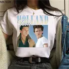 Tom Holland летняя футболка с короткими рукавами для мальчиков в стиле унисекс Harajuku Графический Топ с принтом на каждый день; Мода для всех для женщин, модные, повседневные футболки
