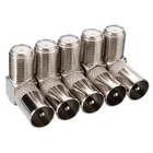 5 шт.лот 90 Drgree правый угол ТВ антенна Разъемы Кабель коаксиальный F муфтовый стыковочный переводник на обоих концах для подключения внешних устройств к разъем коаксиальный разъем адаптера