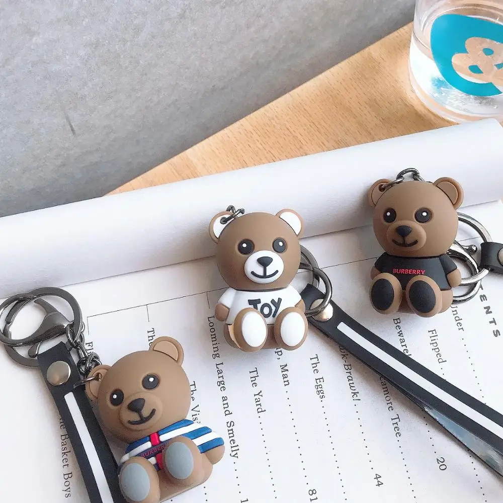

Cute Cartoon Bear Keychain Creative Pendant Lovely Doll Keychains Couple's Charm Car Keys Jewelry Accessories Toy Gift Key Ring