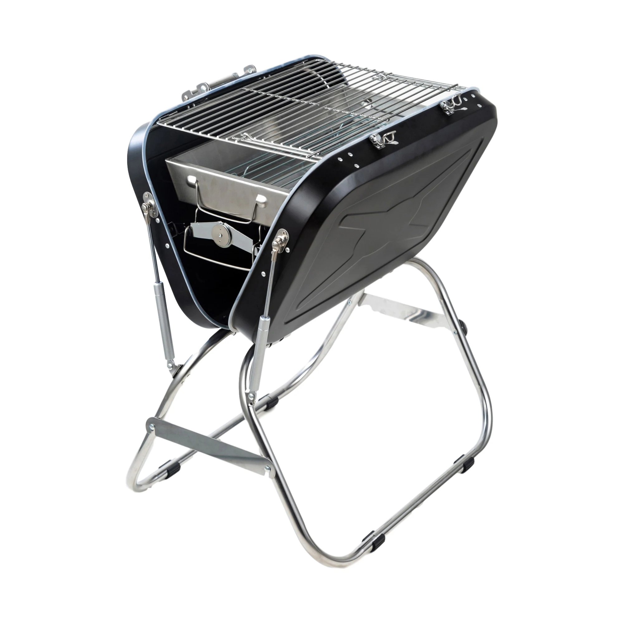 

Portable Stainless Steel BBQ Grill Portable Outdoor Grill Household Stainless Steel BBQ - Black Outdoor Barbecue Family Reunion