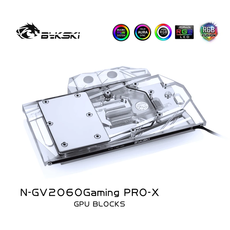 Bykski N GV2060GamingPRO X полное покрытие графическая карта блок водяного охлаждения для