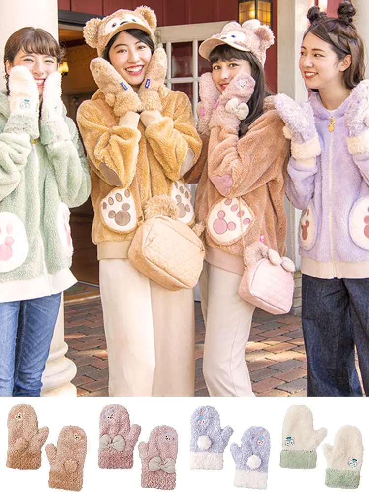 Плюшевые зимние перчатки для девочек Duffy Bear Friends Stellalou Rabbit ShellieMay Gelatoni | Багаж и