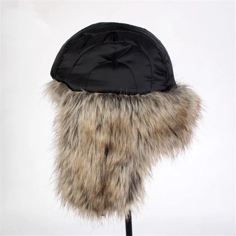 

Winter Warm Lei Feng Caps Hats Russian Europe Winter Warm Knitted Hat Sports Ear Flaps Masks Bomber Thermal Hat A2492
