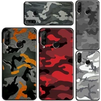 camouflage pattern phone case for huawei p30 p20 p40 lite pro p smart 2019 z nova 5t honor 50 10i 8x 9x cover
