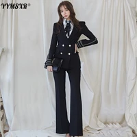 professional suit suit trousers two piece high quality autumn and winter double breasted office jacket elegant flared pants