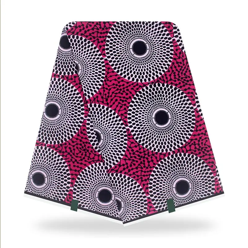 

High Quality Women Dress Materials For Sewing Reak Soft Real Breathable Ankara African Wax Dye Printed Fabric 6 Yards V-L 65