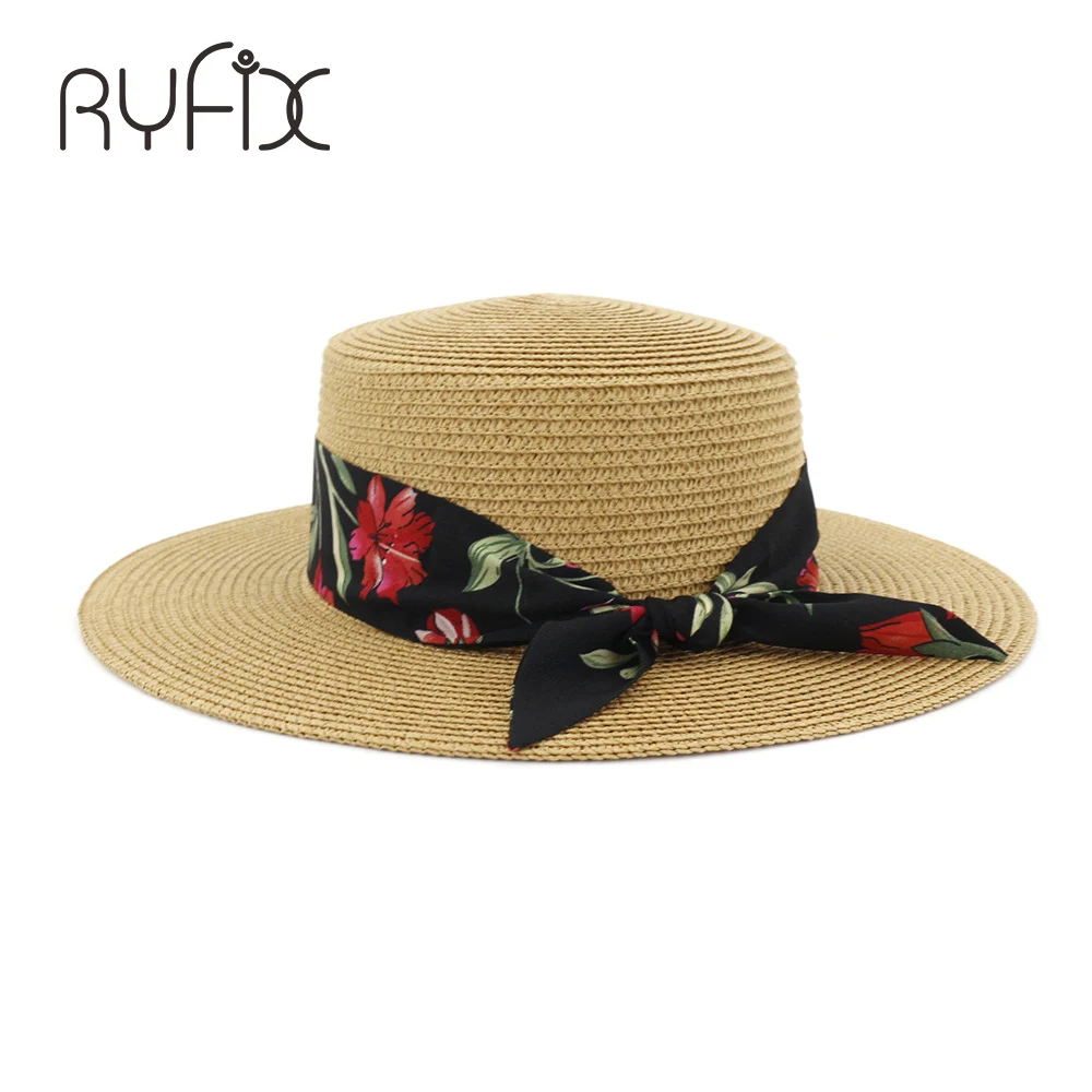 Летняя новая шляпа от солнца с цветами и лентой модная для путешествий