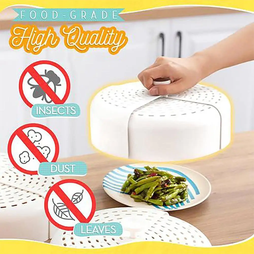 

Folding Table Food Cover Anti Mosquito Meal Cover Leftover Anti Fly Food Duster Home Use Kitchen Gadgets