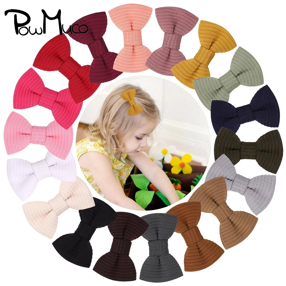 

Детская заколка-пряжка Powmuco с милым бантом, однотонная полосатая заколка для волос с бантом, милые аксессуары для волос, инструменты для диз...